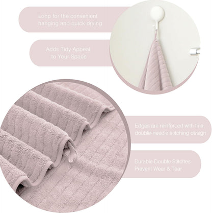 Grey Hand Towels Set 16x31 Inches,Soft Microfibers Bathroom Towel Set 2 Pack,Highly Absorbent Quick Dry Luxury Towel Hotel Spa Gym Hand Towel Collection for Bathroom