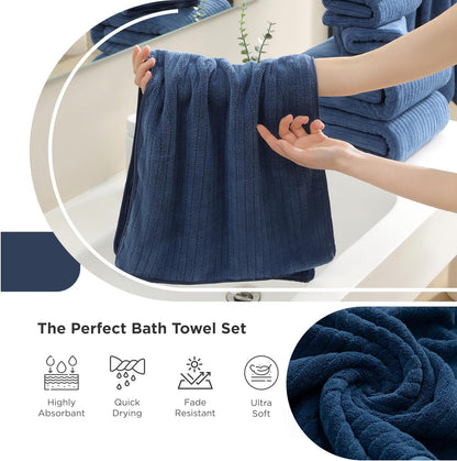 Grey Hand Towels Set 16x31 Inches,Soft Microfibers Bathroom Towel Set 2 Pack,Highly Absorbent Quick Dry Luxury Towel Hotel Spa Gym Hand Towel Collection for Bathroom