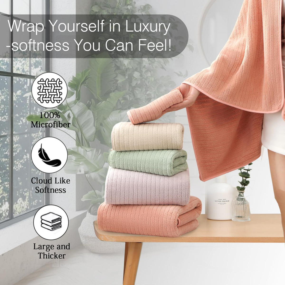Grey Hand Towels Set 16x31 Inches,Soft Microfibers Bathroom Towel Set 2 Pack,Highly Absorbent Quick Dry Luxury Towel Hotel Spa Gym Hand Towel Collection for Bathroom