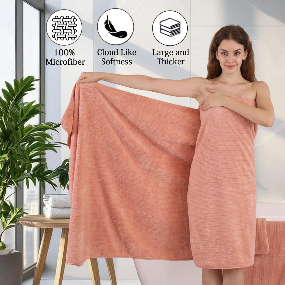 Grey Hand Towels Set 16x31 Inches,Soft Microfibers Bathroom Towel Set 2 Pack,Highly Absorbent Quick Dry Luxury Towel Hotel Spa Gym Hand Towel Collection for Bathroom