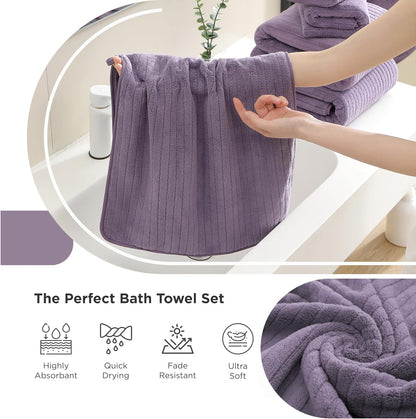 Grey Hand Towels Set 16x31 Inches,Soft Microfibers Bathroom Towel Set 2 Pack,Highly Absorbent Quick Dry Luxury Towel Hotel Spa Gym Hand Towel Collection for Bathroom