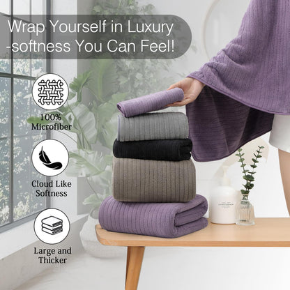 Grey Hand Towels Set 16x31 Inches,Soft Microfibers Bathroom Towel Set 2 Pack,Highly Absorbent Quick Dry Luxury Towel Hotel Spa Gym Hand Towel Collection for Bathroom