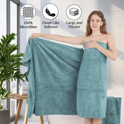 Grey Hand Towels Set 16x31 Inches,Soft Microfibers Bathroom Towel Set 2 Pack,Highly Absorbent Quick Dry Luxury Towel Hotel Spa Gym Hand Towel Collection for Bathroom