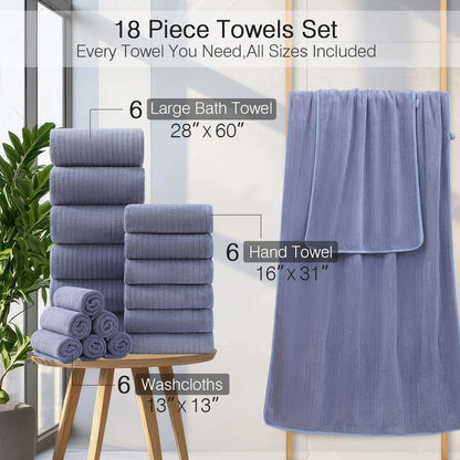 Grey Hand Towels Set 16x31 Inches,Soft Microfibers Bathroom Towel Set 2 Pack,Highly Absorbent Quick Dry Luxury Towel Hotel Spa Gym Hand Towel Collection for Bathroom