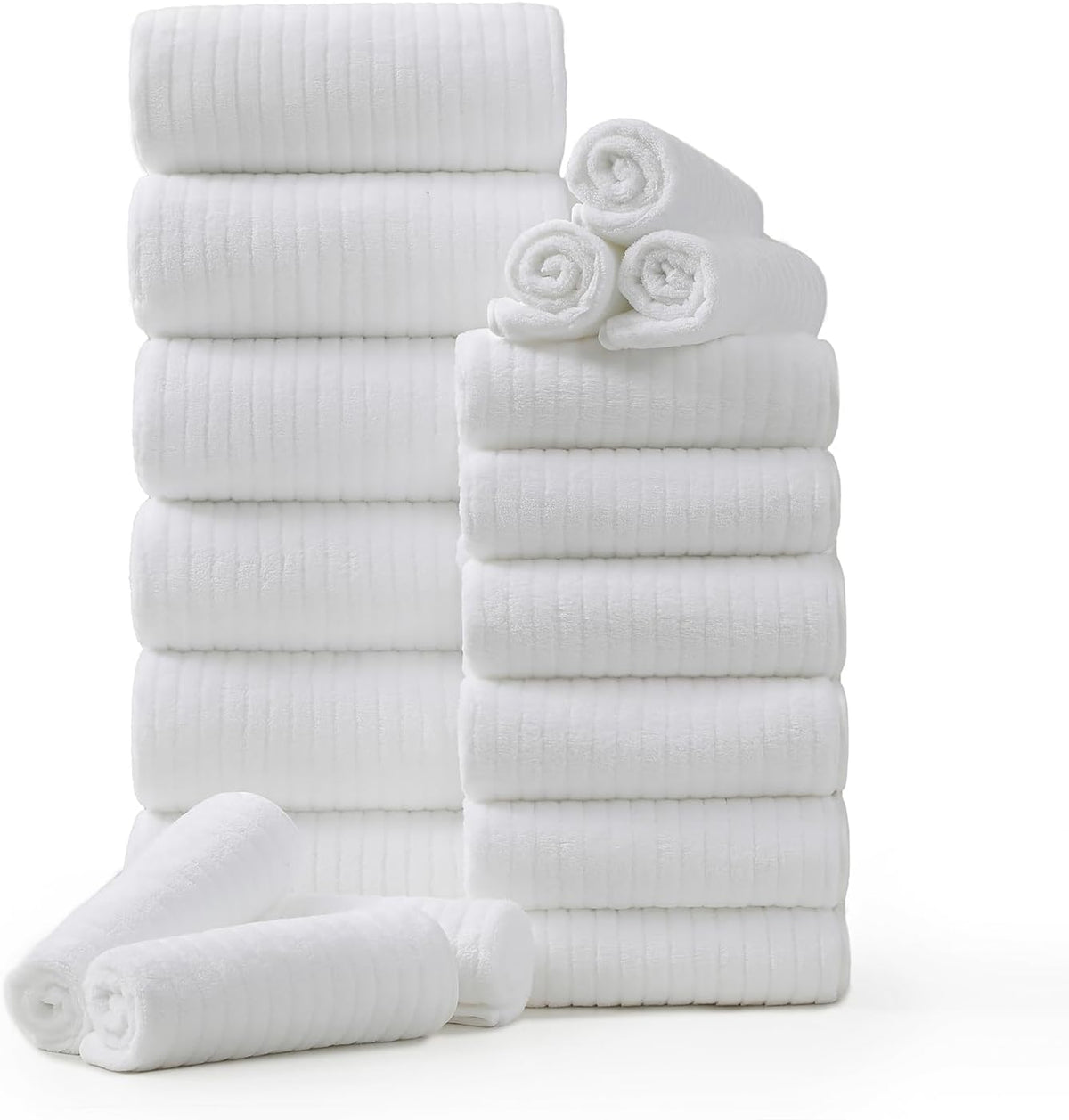 Grey Hand Towels Set 16x31 Inches,Soft Microfibers Bathroom Towel Set 2 Pack,Highly Absorbent Quick Dry Luxury Towel Hotel Spa Gym Hand Towel Collection for Bathroom