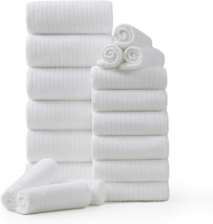 Grey Hand Towels Set 16x31 Inches,Soft Microfibers Bathroom Towel Set 2 Pack,Highly Absorbent Quick Dry Luxury Towel Hotel Spa Gym Hand Towel Collection for Bathroom