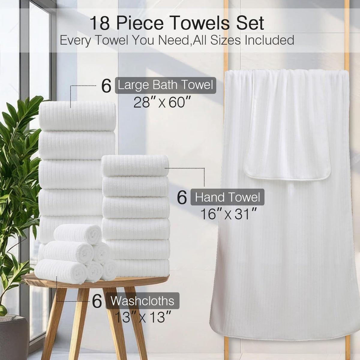 Grey Hand Towels Set 16x31 Inches,Soft Microfibers Bathroom Towel Set 2 Pack,Highly Absorbent Quick Dry Luxury Towel Hotel Spa Gym Hand Towel Collection for Bathroom
