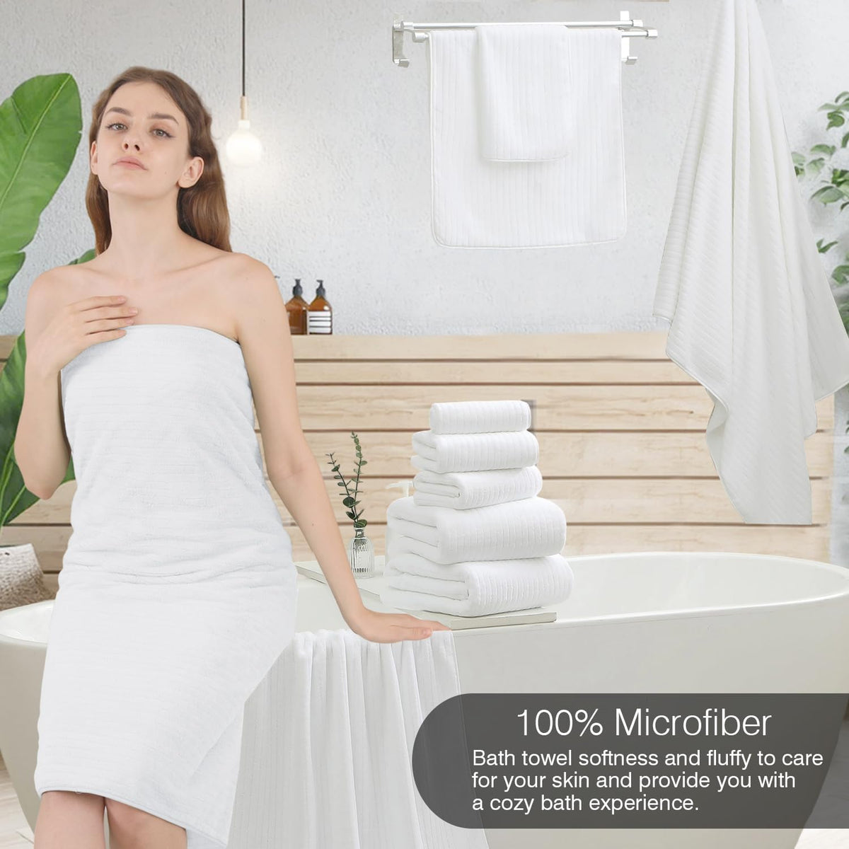 Grey Hand Towels Set 16x31 Inches,Soft Microfibers Bathroom Towel Set 2 Pack,Highly Absorbent Quick Dry Luxury Towel Hotel Spa Gym Hand Towel Collection for Bathroom