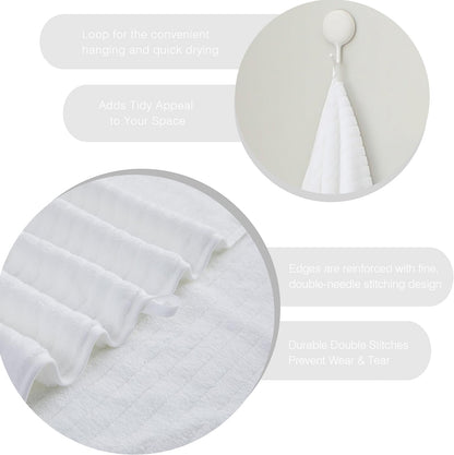 Grey Hand Towels Set 16x31 Inches,Soft Microfibers Bathroom Towel Set 2 Pack,Highly Absorbent Quick Dry Luxury Towel Hotel Spa Gym Hand Towel Collection for Bathroom