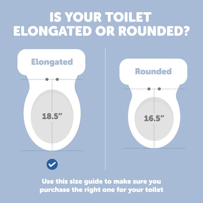 Quick Flip Toilet Seat with Built-in Potty & Splash Guard for Toddler Training, Slow Close (Elongated)