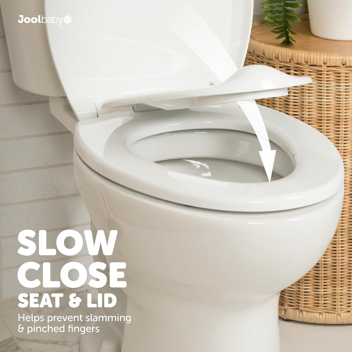 Quick Flip Toilet Seat with Built-in Potty & Splash Guard for Toddler Training, Slow Close (Elongated)