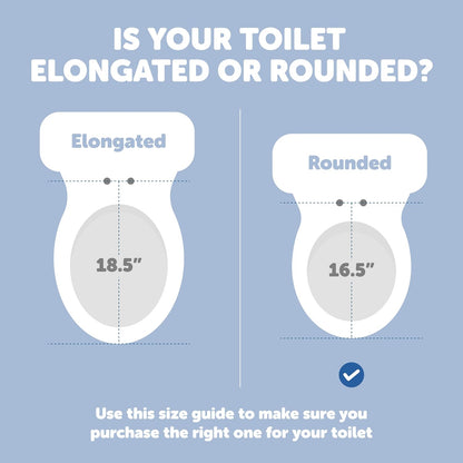 Quick Flip Toilet Seat with Built-in Potty & Splash Guard for Toddler Training, Slow Close (Elongated)