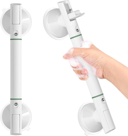 Grab Bars for Shower 2 Pack, Heavy Duty Suction Handles, 17.7"