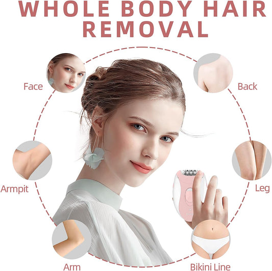 Epilator for Women, Epilators Hair Removal for Women Face with 2 Speeds, Glabrouse Skin Epilator Face Trimmer Device, Facial Hair Removal for Face Legs Arms Armpit Bikini
