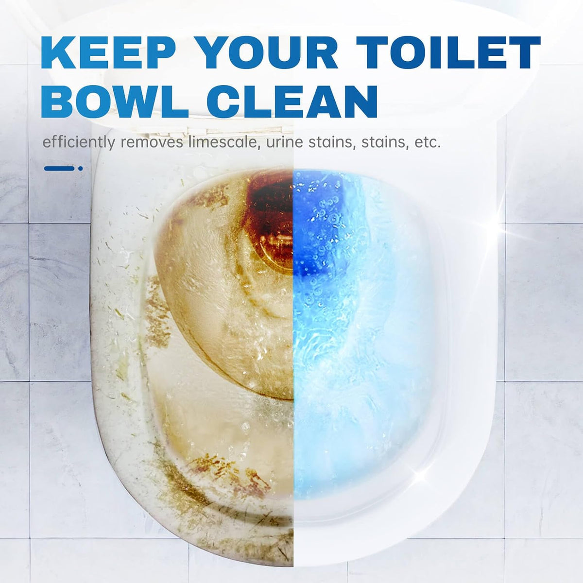 Toilet Bowl Cleaner Bottles, 3 Pack, Long-Lasting Clean
