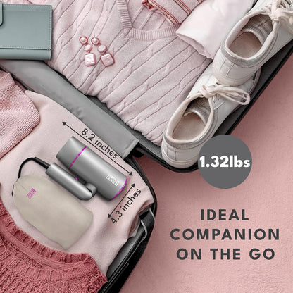 Ionic Hair Dryer 1875W - Compact, Portable, Lightweight, with Diffuser and Bag for Travel
