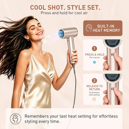 Mythsight StyleVibe High-Speed Ionic Hair Dryer with 3 Attachments