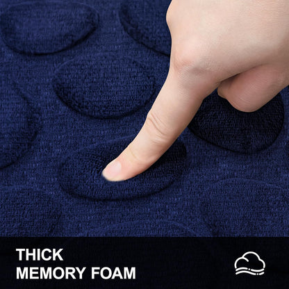 Stone Bath Mats, Non-Slip Memory Foam Bath Rugs, 16x24 DarkBlue | TPR Rubber Backing,Ultra Soft,Highly Absorbent,Machine Washable,Quick Dry for Tub and Shower, Home Decor Accessories