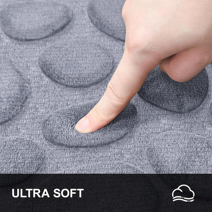 Stone Bath Mats, Non-Slip Memory Foam Bath Rugs, 16x24 DarkBlue | TPR Rubber Backing,Ultra Soft,Highly Absorbent,Machine Washable,Quick Dry for Tub and Shower, Home Decor Accessories