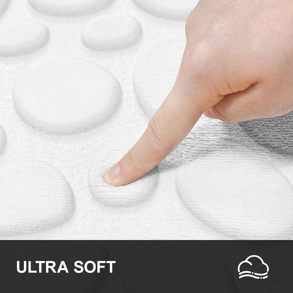 Stone Bath Mats, Non-Slip Memory Foam Bath Rugs, 16x24 DarkBlue | TPR Rubber Backing,Ultra Soft,Highly Absorbent,Machine Washable,Quick Dry for Tub and Shower, Home Decor Accessories