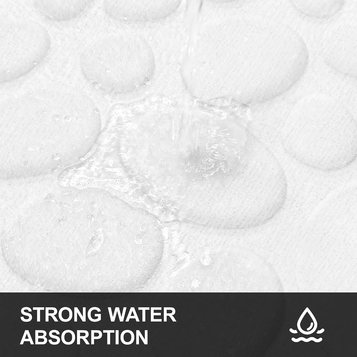 Stone Bath Mats, Non-Slip Memory Foam Bath Rugs, 16x24 DarkBlue | TPR Rubber Backing,Ultra Soft,Highly Absorbent,Machine Washable,Quick Dry for Tub and Shower, Home Decor Accessories