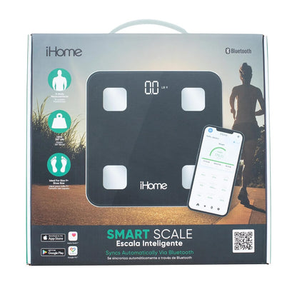 Digital Bluetooth Smart Scale for Body Weight, Weight Scale, Including BMI, Body Fat, Muscle Mass, Batteries Included (Black Smart Bluetooth)