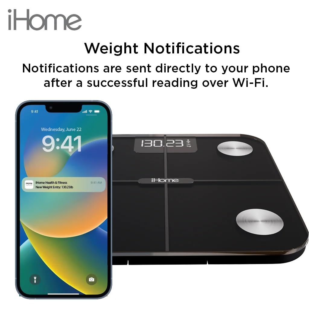 Digital Bluetooth Smart Scale for Body Weight, Weight Scale, Including BMI, Body Fat, Muscle Mass, Batteries Included (Black Smart Bluetooth)