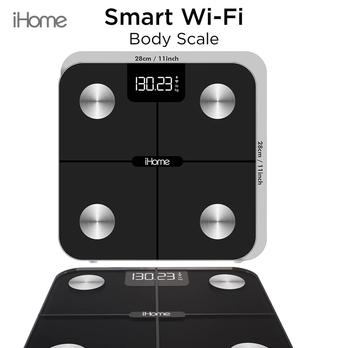 Digital Bluetooth Smart Scale for Body Weight, Weight Scale, Including BMI, Body Fat, Muscle Mass, Batteries Included (Black Smart Bluetooth)