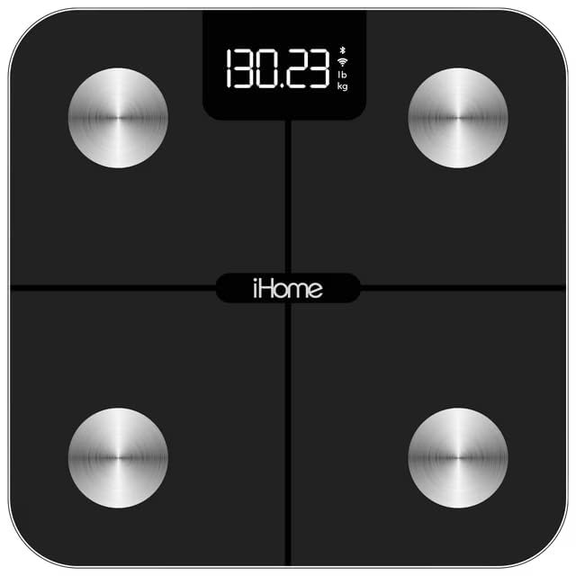Digital Bluetooth Smart Scale for Body Weight, Weight Scale, Including BMI, Body Fat, Muscle Mass, Batteries Included (Black Smart Bluetooth)