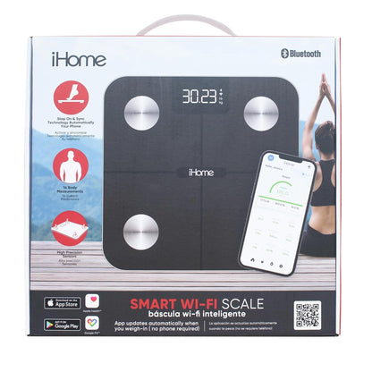 Digital Bluetooth Smart Scale for Body Weight, Weight Scale, Including BMI, Body Fat, Muscle Mass, Batteries Included (Black Smart Bluetooth)