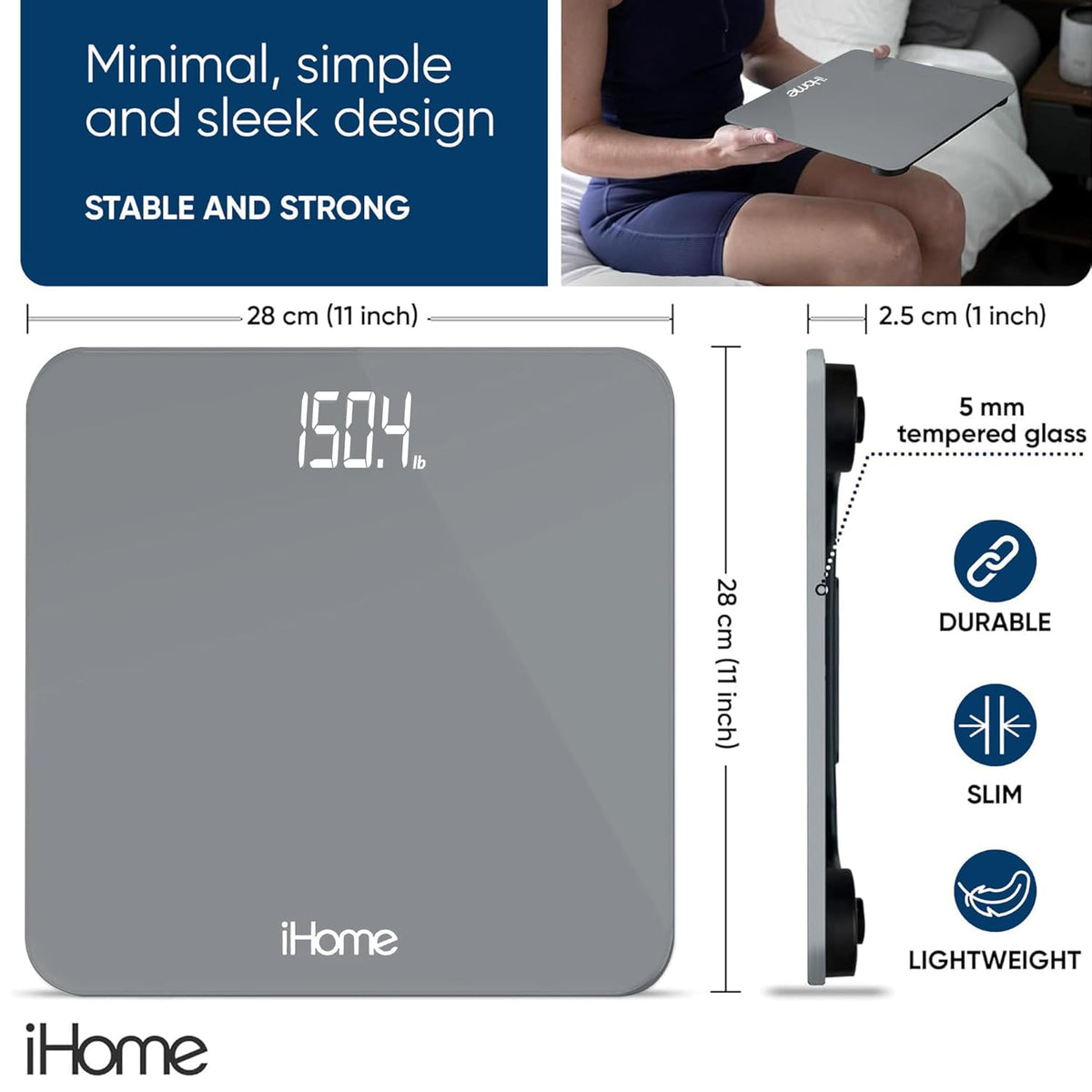 Digital Bluetooth Smart Scale for Body Weight, Weight Scale, Including BMI, Body Fat, Muscle Mass, Batteries Included (Black Smart Bluetooth)