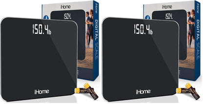 Digital Bluetooth Smart Scale for Body Weight, Weight Scale, Including BMI, Body Fat, Muscle Mass, Batteries Included (Black Smart Bluetooth)