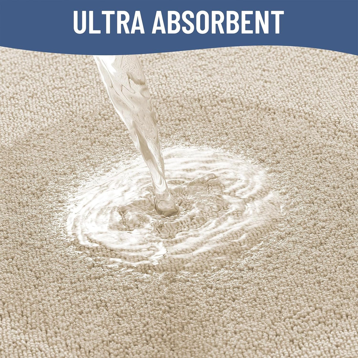 Memory Foam Bath Mat 30x20, Extra Soft Absorbent Bathroom Rugs - Colors B