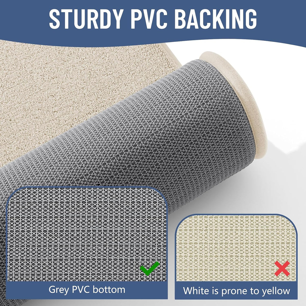 Memory Foam Bath Mat 30x20, Extra Soft Absorbent Bathroom Rugs - Colors B