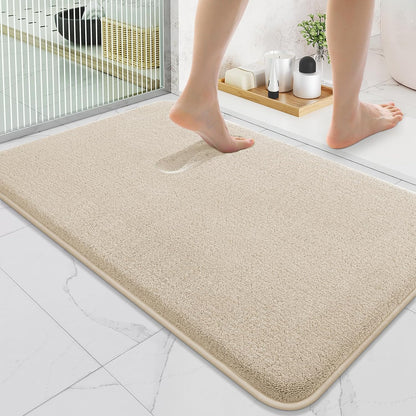 Memory Foam Bath Mat 30x20, Extra Soft Absorbent Bathroom Rugs - Colors B