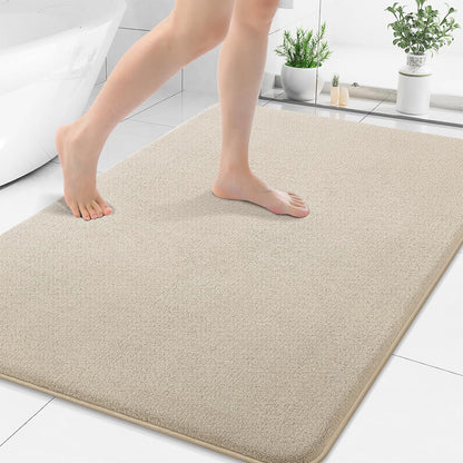 Memory Foam Bath Mat 30x20, Extra Soft Absorbent Bathroom Rugs - Colors B