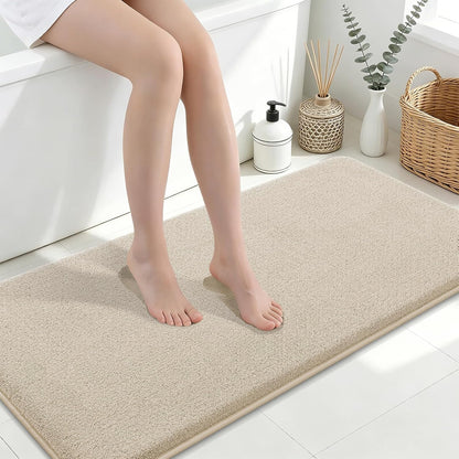 Memory Foam Bath Mat 30x20, Extra Soft Absorbent Bathroom Rugs - Colors B