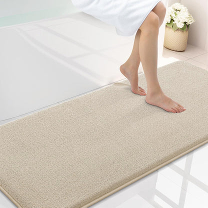 Memory Foam Bath Mat 30x20, Extra Soft Absorbent Bathroom Rugs - Colors B