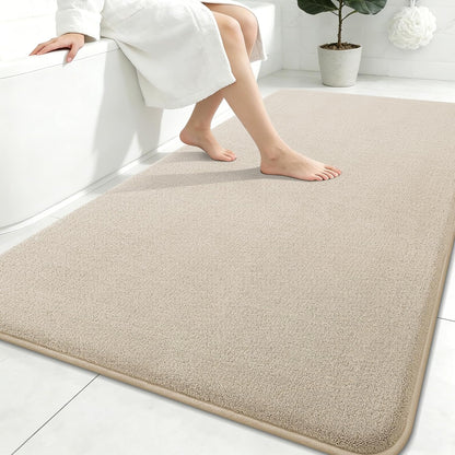 Memory Foam Bath Mat 30x20, Extra Soft Absorbent Bathroom Rugs - Colors B
