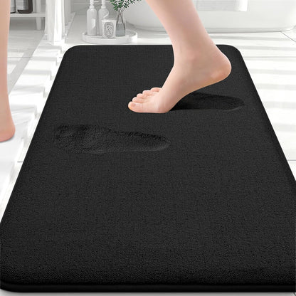 Memory Foam Bath Mat 30x20, Extra Soft Absorbent Bathroom Rugs - Colors B