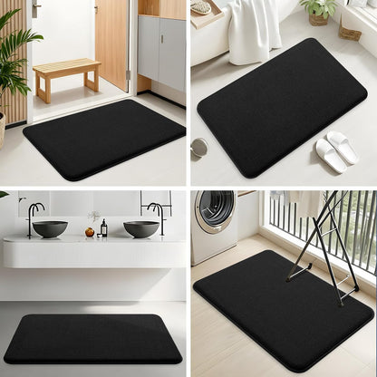 Memory Foam Bath Mat 30x20, Extra Soft Absorbent Bathroom Rugs - Colors B