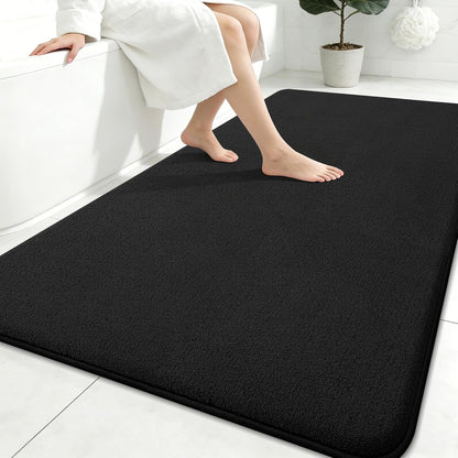 Memory Foam Bath Mat 30x20, Extra Soft Absorbent Bathroom Rugs - Colors B