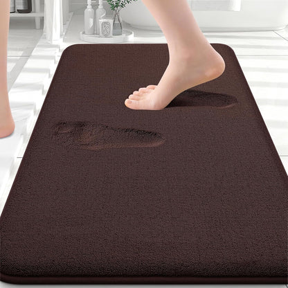 Memory Foam Bath Mat 30x20, Extra Soft Absorbent Bathroom Rugs - Colors B