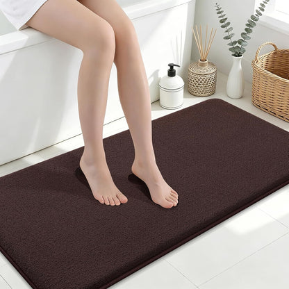 Memory Foam Bath Mat 30x20, Extra Soft Absorbent Bathroom Rugs - Colors B