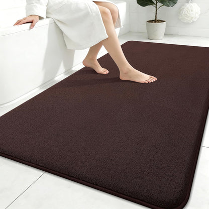 Memory Foam Bath Mat 30x20, Extra Soft Absorbent Bathroom Rugs - Colors B