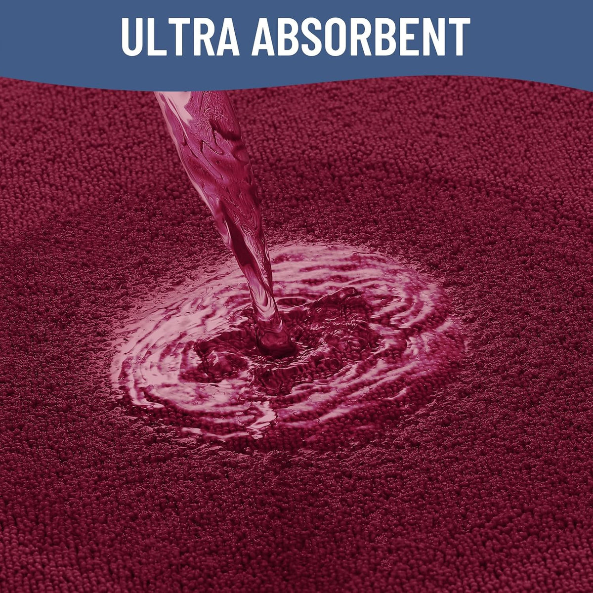 Memory Foam Bath Mat 30x20, Extra Soft Absorbent Bathroom Rugs - Colors B