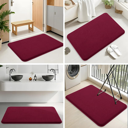 Memory Foam Bath Mat 30x20, Extra Soft Absorbent Bathroom Rugs - Colors B