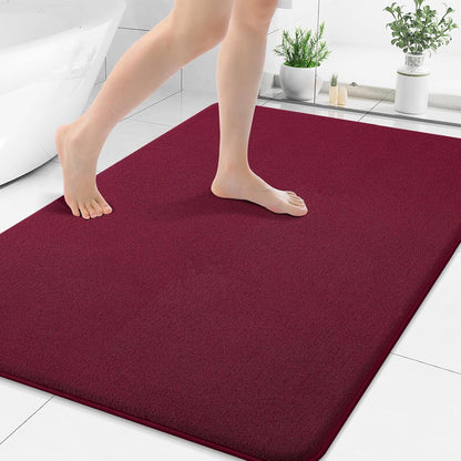 Memory Foam Bath Mat 30x20, Extra Soft Absorbent Bathroom Rugs - Colors B