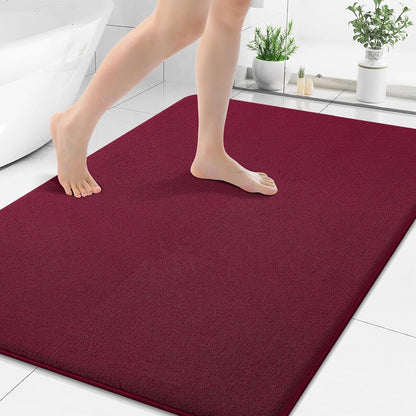 Memory Foam Bath Mat 30x20, Extra Soft Absorbent Bathroom Rugs - Colors B