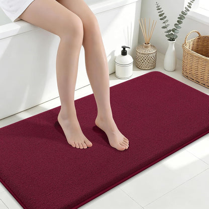 Memory Foam Bath Mat 30x20, Extra Soft Absorbent Bathroom Rugs - Colors B